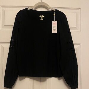 Black Long Sleeve Top by Lilly Pulitzer.